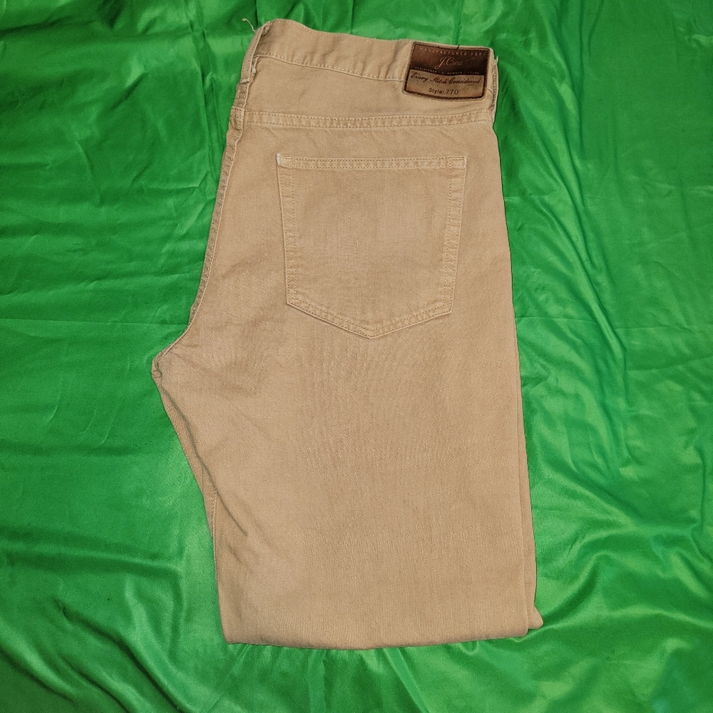 J Crew 770 tan jeans 36×32